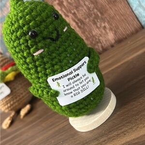 Handcrafted Green Emotional Support Pickle